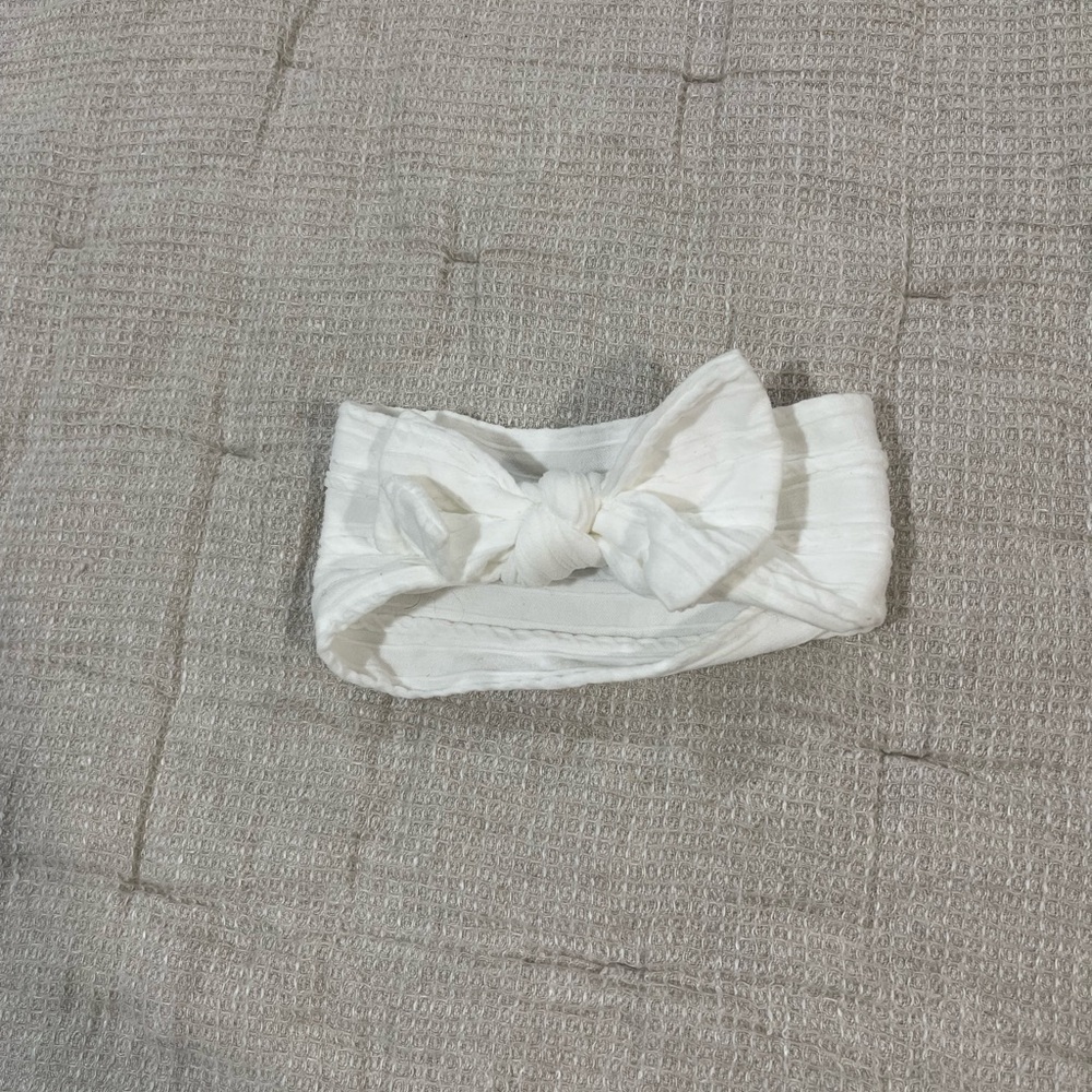 White Bow Headband for Kids